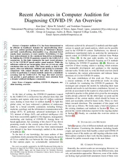 Recent Advances in Computer Audition for Diagnosing COVID-19: An
  Overview