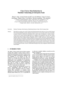 Class Clown: Data Redaction in Machine Unlearning at Enterprise Scale