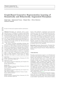Graph-Based Generative Representation Learning of Semantically and
  Behaviorally Augmented Floorplans