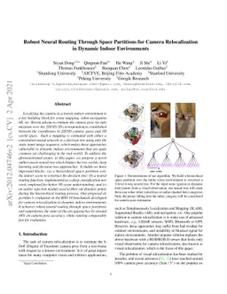 Robust Neural Routing Through Space Partitions for Camera Relocalization
  in Dynamic Indoor Environments