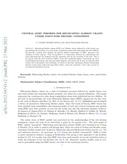 Central limit theorem for bifurcating Markov chains under point-wise
  ergodic conditions