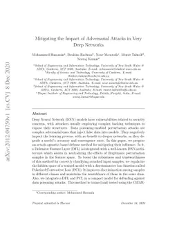 Mitigating the Impact of Adversarial Attacks in Very Deep Networks