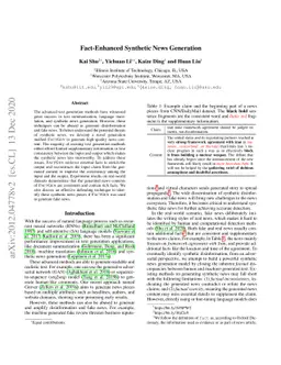 Fact-Enhanced Synthetic News Generation