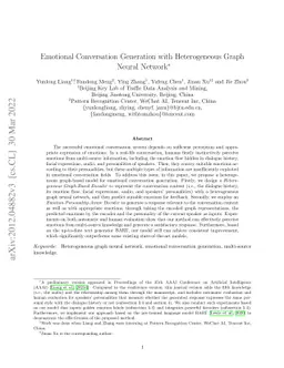 Emotional Conversation Generation with Heterogeneous Graph Neural
  Network
