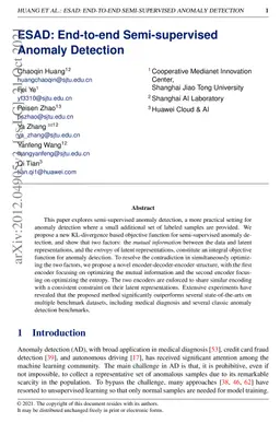 ESAD: End-to-end Deep Semi-supervised Anomaly Detection