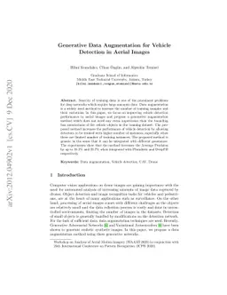 Generative Data Augmentation for Vehicle Detection in Aerial Images