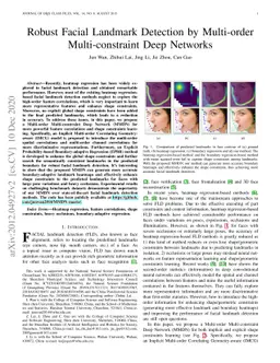 Robust Facial Landmark Detection by Multi-order Multi-constraint Deep
  Networks