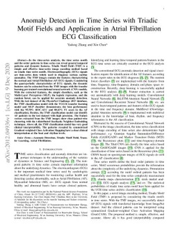 Anomaly Detection in Time Series with Triadic Motif Fields and
  Application in Atrial Fibrillation ECG Classification
