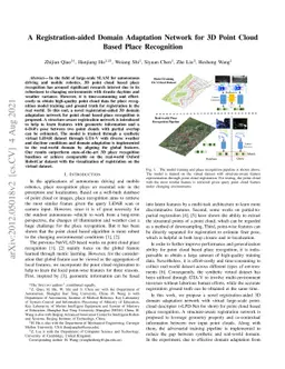 A Registration-aided Domain Adaptation Network for 3D Point Cloud Based
  Place Recognition