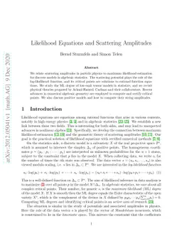 Likelihood Equations and Scattering Amplitudes