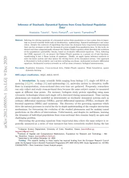 Inference of Stochastic Dynamical Systems from Cross-Sectional
  Population Data