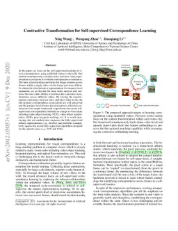 Contrastive Transformation for Self-supervised Correspondence Learning