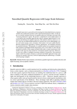 Smoothed Quantile Regression with Large-Scale Inference