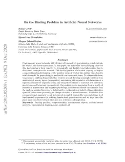 On the Binding Problem in Artificial Neural Networks