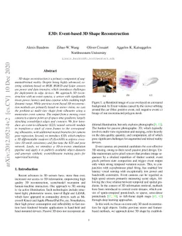 E3D: Event-Based 3D Shape Reconstruction