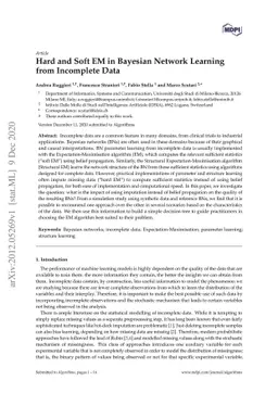 Hard and Soft EM in Bayesian Network Learning from Incomplete Data