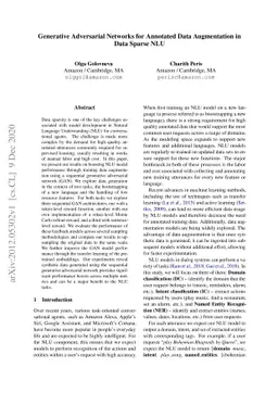 Generative Adversarial Networks for Annotated Data Augmentation in Data
  Sparse NLU