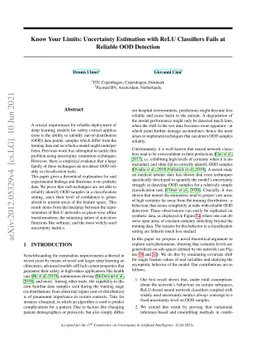 Know Your Limits: Uncertainty Estimation with ReLU Classifiers Fails at
  Reliable OOD Detection