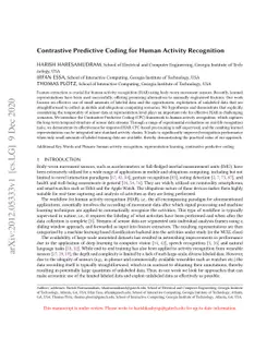 Contrastive Predictive Coding for Human Activity Recognition