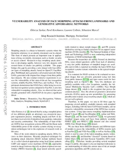 Vulnerability Analysis of Face Morphing Attacks from Landmarks and
  Generative Adversarial Networks