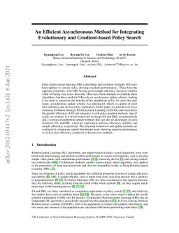 An Efficient Asynchronous Method for Integrating Evolutionary and
  Gradient-based Policy Search