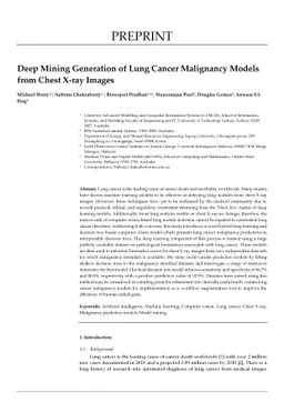 Deep Mining Generation of Lung Cancer Malignancy Models from Chest X-ray
  Images