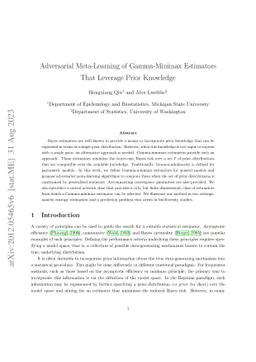Adversarial Meta-Learning of Gamma-Minimax Estimators That Leverage
  Prior Knowledge