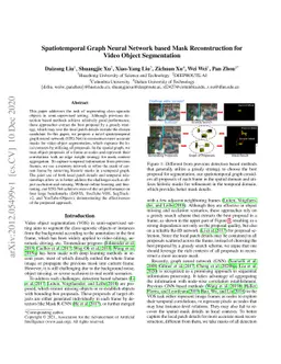 Spatiotemporal Graph Neural Network based Mask Reconstruction for Video
  Object Segmentation