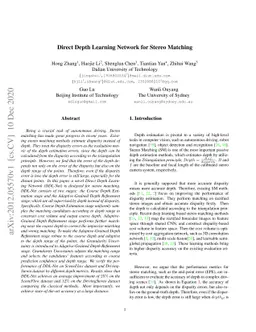 Direct Depth Learning Network for Stereo Matching