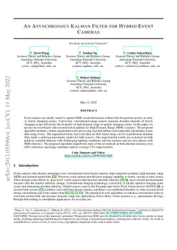 An Asynchronous Kalman Filter for Hybrid Event Cameras