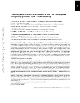 Enhancing Human Pose Estimation in Ancient Vase Paintings via
  Perceptually-grounded Style Transfer Learning