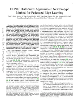 DONE: Distributed Approximate Newton-type Method for Federated Edge
  Learning