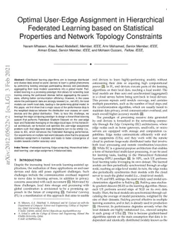 Analysis and Optimal Edge Assignment For Hierarchical Federated Learning
  on Non-IID Data