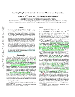 Learning Graphons via Structured Gromov-Wasserstein Barycenters