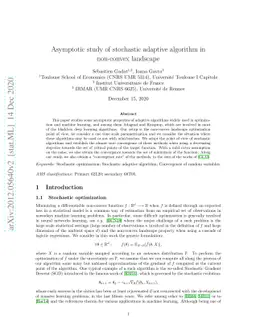 Asymptotic study of stochastic adaptive algorithm in non-convex
  landscape