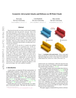 Geometric Adversarial Attacks and Defenses on 3D Point Clouds
