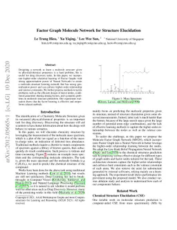 Factor Graph Molecule Network for Structure Elucidation