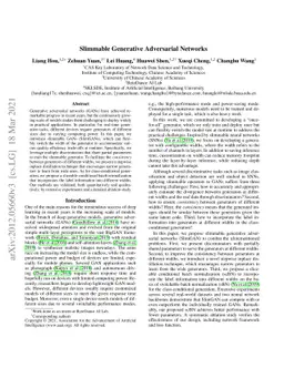 Slimmable Generative Adversarial Networks