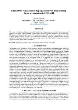 Effect of the regularization hyperparameter on deep learning-based
  segmentation in LGE-MRI
