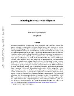 Imitating Interactive Intelligence