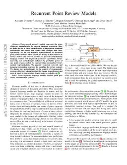 Recurrent Point Review Models