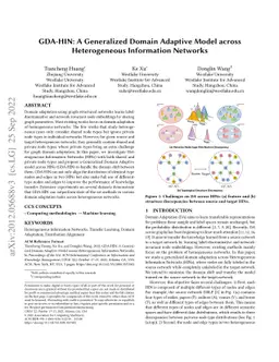 GDA-HIN: A Generalized Domain Adaptive Model across Heterogeneous
  Information Networks