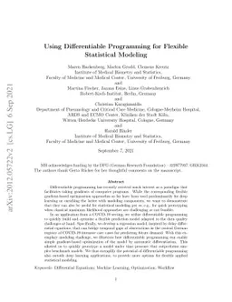 Using Differentiable Programming for Flexible Statistical Modeling