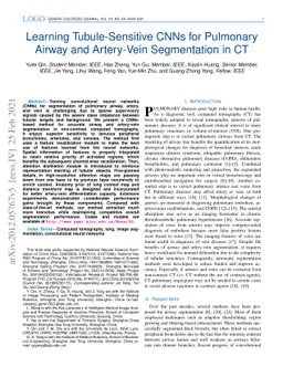 Learning Tubule-Sensitive CNNs for Pulmonary Airway and Artery-Vein
  Segmentation in CT