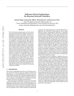 Influence-Driven Explanations for Bayesian Network Classifiers