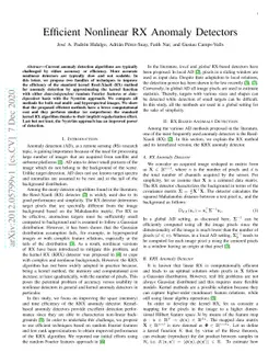 Efficient Nonlinear RX Anomaly Detectors