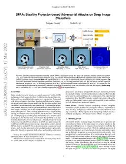 SPAA: Stealthy Projector-based Adversarial Attacks on Deep Image
  Classifiers