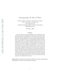 Neurosymbolic AI: The 3rd Wave