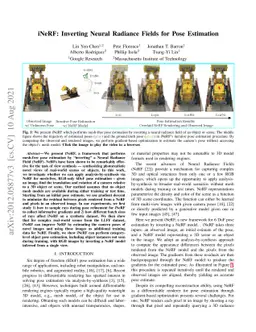 INeRF: Inverting Neural Radiance Fields for Pose Estimation