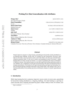 Probing Few-Shot Generalization with Attributes